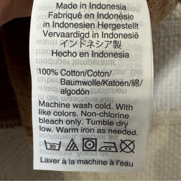 Madewell Texture & Thread Crop Top Stripe Ruffle Straps Smocked Size S - Picture 4 of 6